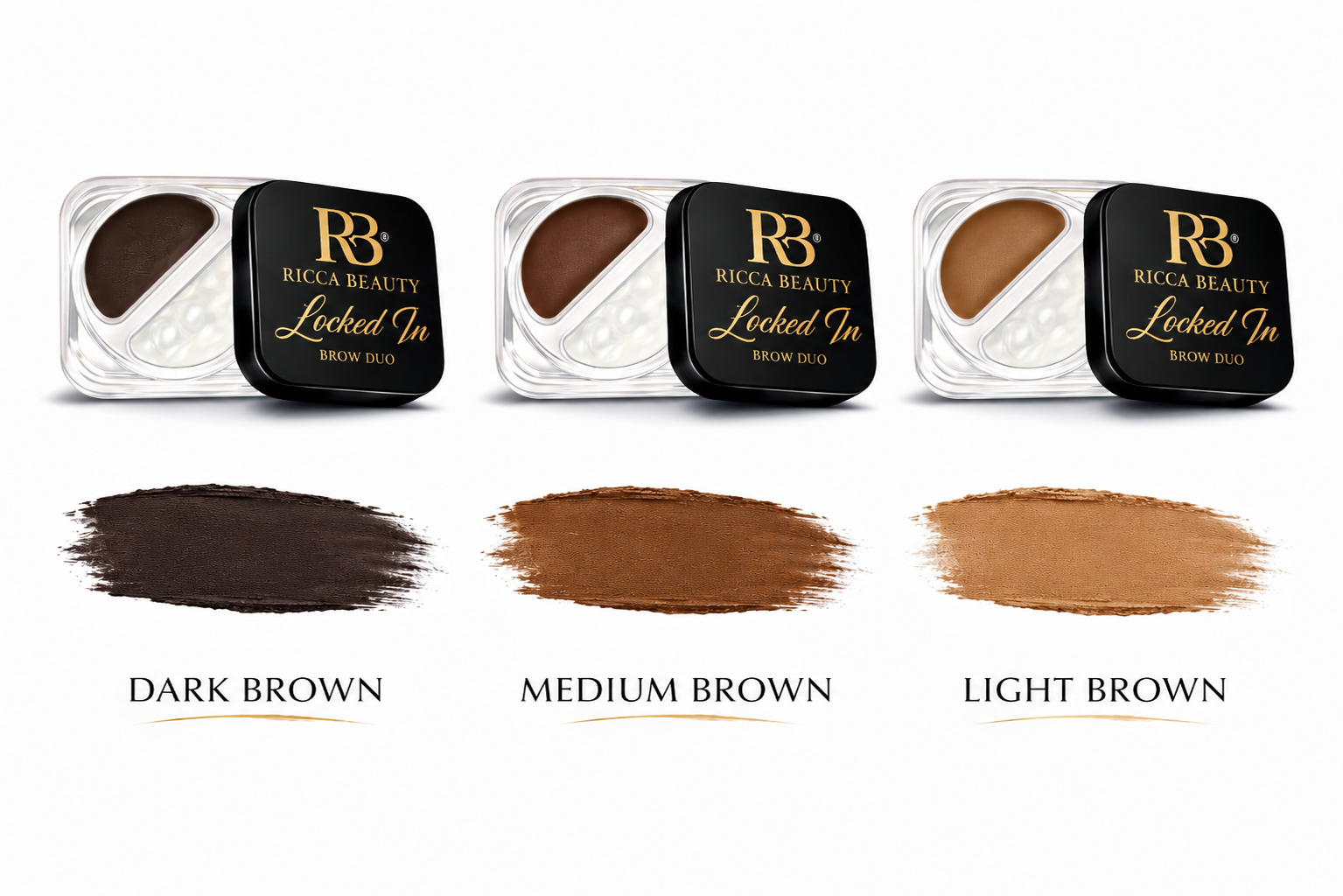 Ricca Beauty Locked In Brow Duo Trio Bundle